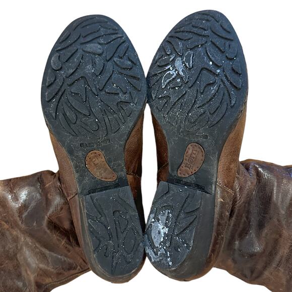 Born Distressed Leather Shearling Knee High Boots - Size US 6.5 / EU 37 - Picture 3 of 5